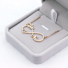 Load image into Gallery viewer, Gold Color Personalized Infinity Name Necklace