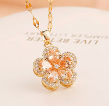 Charger l'image dans la galerie, Collier de fleurs en acier inoxydable