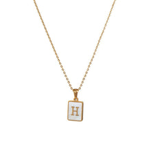 Load image into Gallery viewer, Mother of Pearl Initial Necklace
