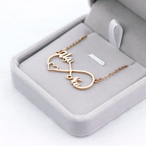 Gold Color Personalized Infinity Name Necklace