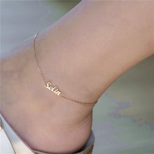 Load image into Gallery viewer, Personalised Ankle Bracelet Custom Jewelry

