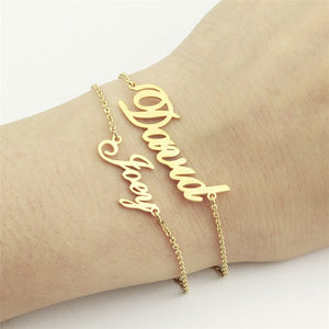 Wholesale 2023 Wholesale Stainless Steel Gold Jewelry Alphabet Letter Diy  Customised Name Bracelet Women Girl Hot Selling Fancy Jewelry From  malibabacom