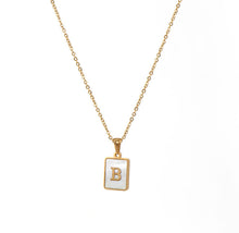 Load image into Gallery viewer, Mother of Pearl Initial Necklace
