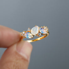Load image into Gallery viewer, White Crystal Moonstone Ring
